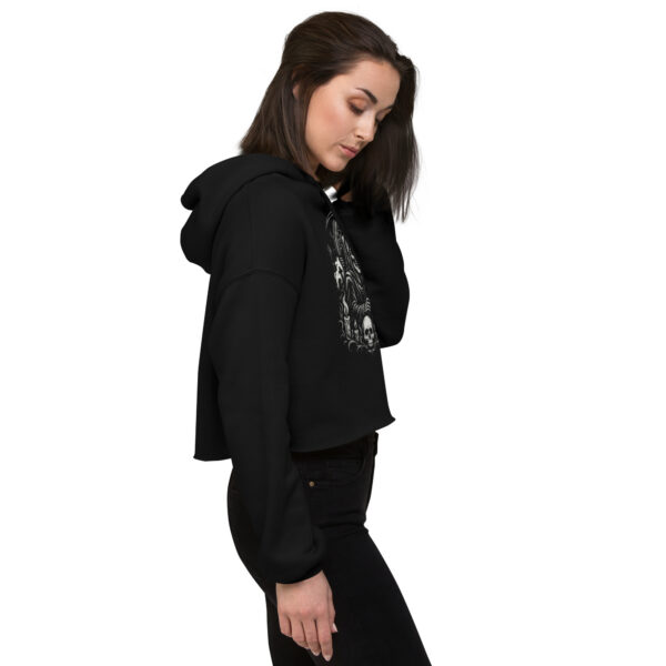 Woman's Grim Reaper Gothic Candlelight T-Shirt Crop Hoodie - Image 4